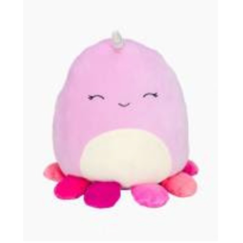 Squishmallow Narwal Octopus 12 inch Sleepy Eyes